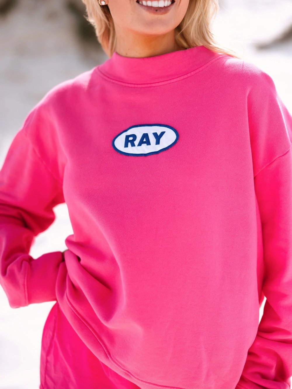 Ray the Brand Pink Crewneck Sweatshirt